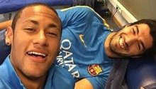 Neymar exibe intimidade de Messi em foto com Suárez fora das Eliminatórias (Instagram)