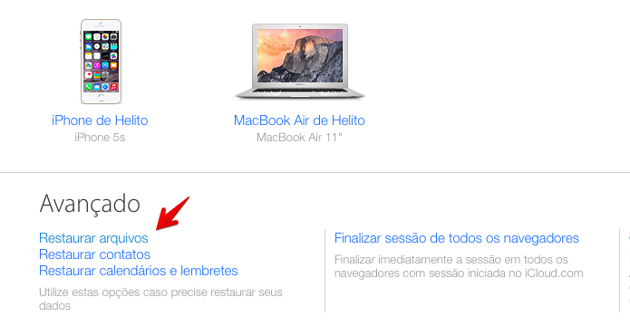 Abra a lixeira do iCloud Drive (Foto: Reprodução/Helito Bijora)