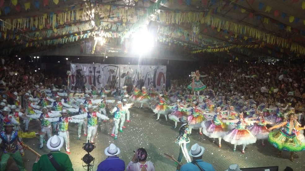 Junina São João foi a grande campeã entre as quadrilhas estilizadas que participaram do festival (Foto: Sérgio Henrique Santos/G1)