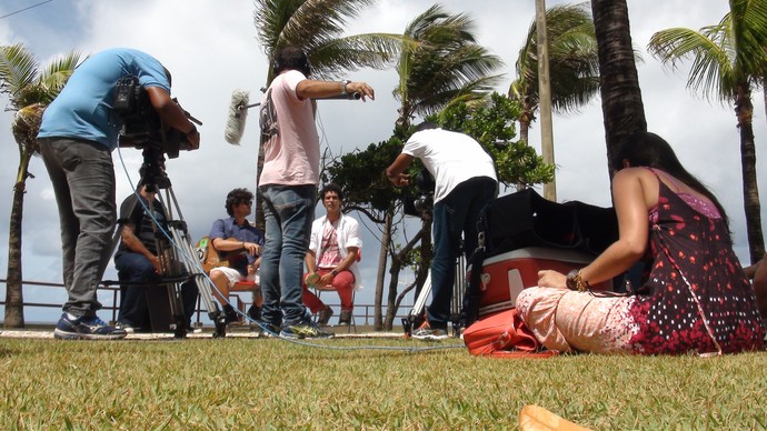 Bastidores Aprovado Parque Copsta Azul (Foto: TV Bahia)