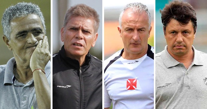 Montagem Vasco Gaúcho, Paulo Autuori, Dorival Júnior e Adilson Batista (Foto: Montagem sobre foto da Agência Estado)