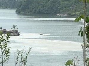 Espuma amarelada no litoral (Foto: Reprodução/TV Rio Sul) Espuma amarelada no litoral (Foto: Reprodução/TV Rio Sul)