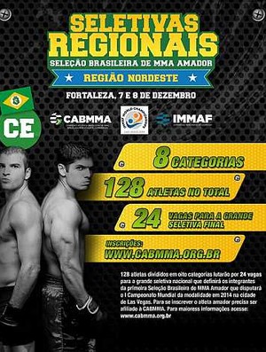 Cartaz da seletiva regional da Copa do Mundo de MMA Amador (Foto: Divulgação)