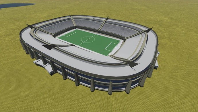 Projeto inicial para o estádio Nilton Santos (Foto: Divulgação) Projeto inicial para o estádio Nilton Santos (Foto: Divulgação)