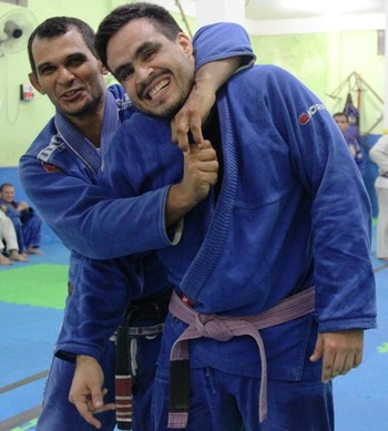 Claudio Peteleco e Robson Marreiros, jiu-jítsu Acre (Foto: Nathacha Albuquerque)