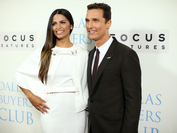 Camila Alves e Matthew McConaughey em première em Los Angeles, nos Estados Unidos (Foto: Christopher Polk/ Getty Images/ AFP)
