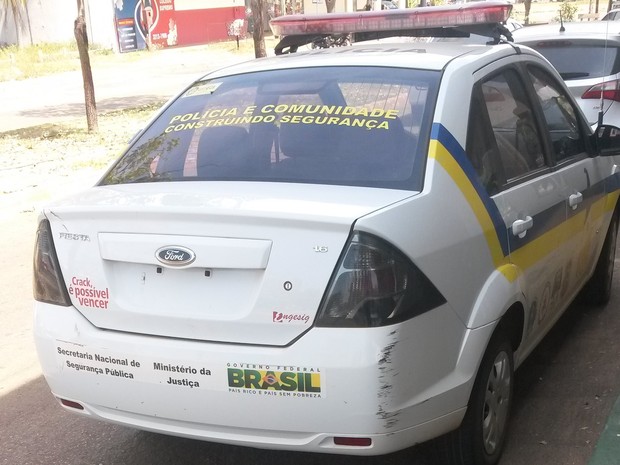Carro da assessoria de polícia comunitária (Foto: Divulgação)