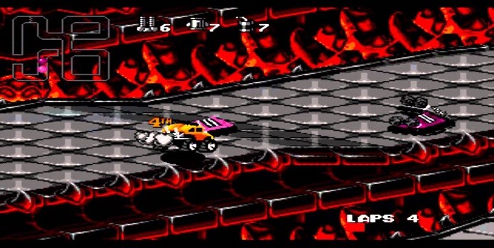 Melhores jogos de corridas do SNES: Rock nRoll Racing (Fonte: Reprodução/YouTube)