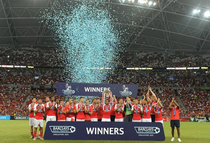 Arsenal título Cingapura (Foto: Divulgação)