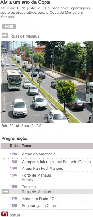 Arte programação Copa Manaus - Ruas Manaus (Foto: Romulo Sousa/G1 AM)