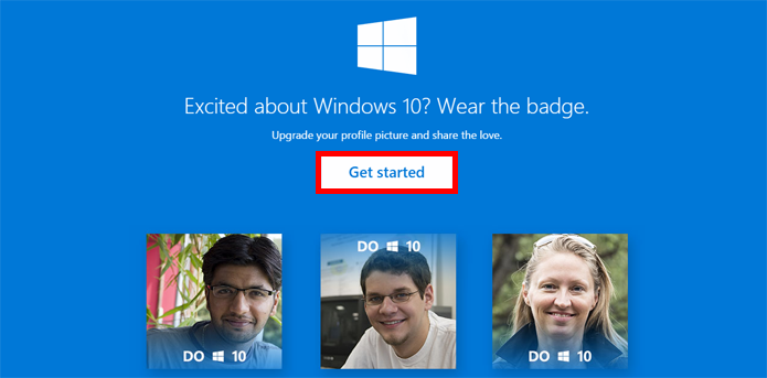 Site permite adicionar logo do Windows 10 a fotos de redes sociais (Foto: Reprodução/Twibbon)