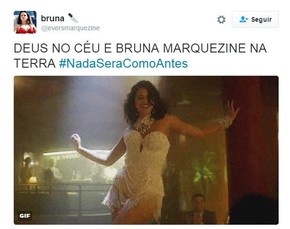 Bruna Marquezine vira assunto na web por Nada Será Como Antes (Foto: Twitter / Reprodução) Bruna Marquezine vira assunto na web por Nada Será Como Antes (Foto: Twitter / Reprodução)