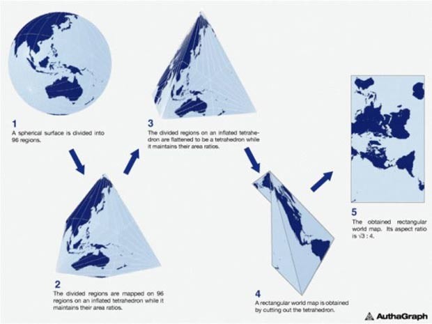 Técnica de origami foi usada para criação do mapa (Foto: AutaGraph)
