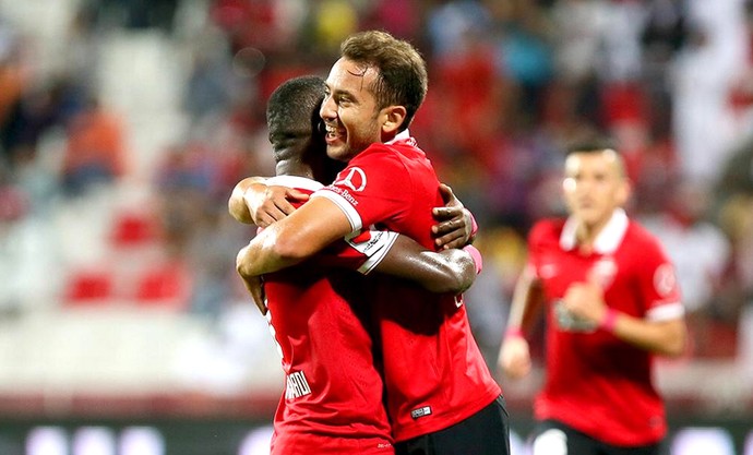 Everton Ribeiro, Al Ahli X Al Sharjah (Foto: Reprodução / Twitter)