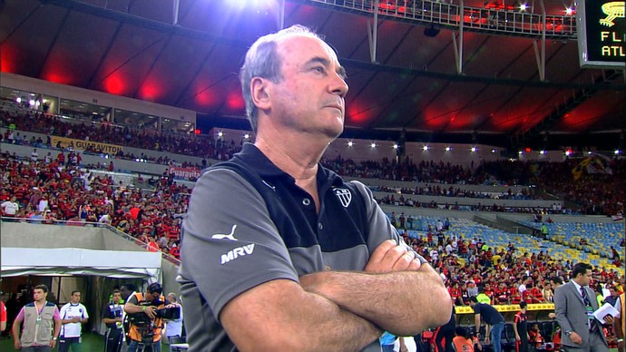 Levir Culpi comandou o Atlético-MG na partida contra a Flamengo (Foto: Reprodução/TVGLOBO)