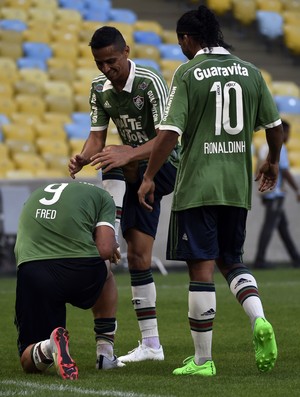 Fluminense Figueirense comemoração (Foto: André Durão / GloboEsporte.com)