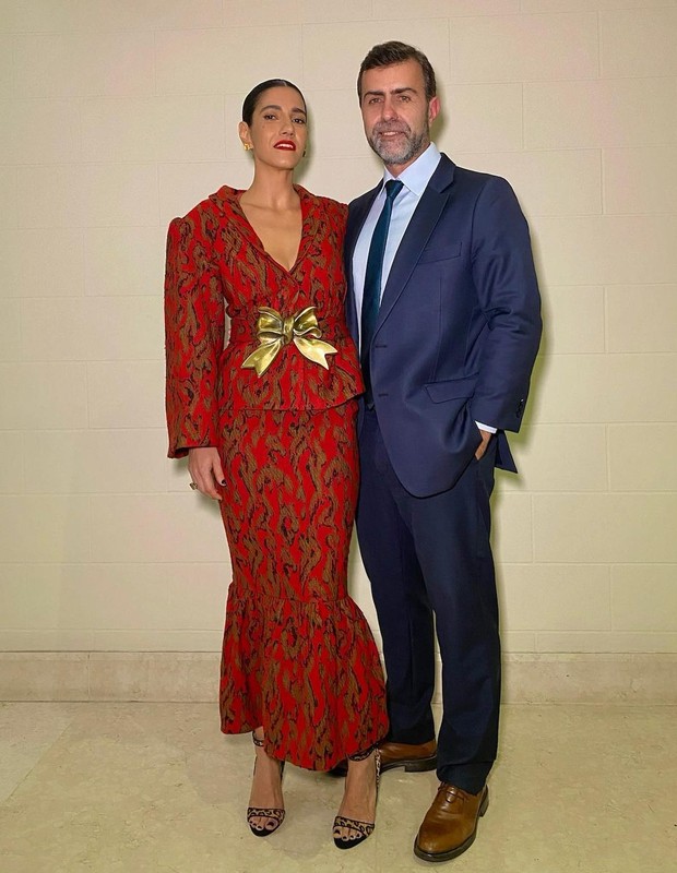 Antonia Pellegrino e o deputado federal Marcelo Freixo (Foto: Reprodução/Instagram)