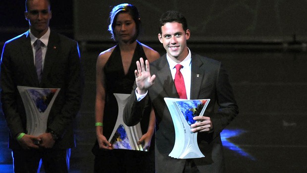 Thiago Pereira no prêmio Brasil Olímpico (Foto: André Durão / Globoesporte.com)