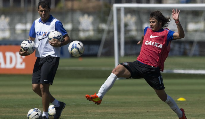 Fabio Carille e Romero (Foto: Daniel Augusto Jr/ Ag.Corinthians)