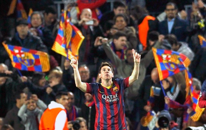 Messi gol Barcelona jogo Manchester City (Foto: Reuters)