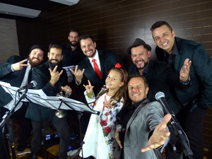 Rafa Gomes fez um som super legal junto com a Big Time Orchestra (Foto: Divulgação/RPC)