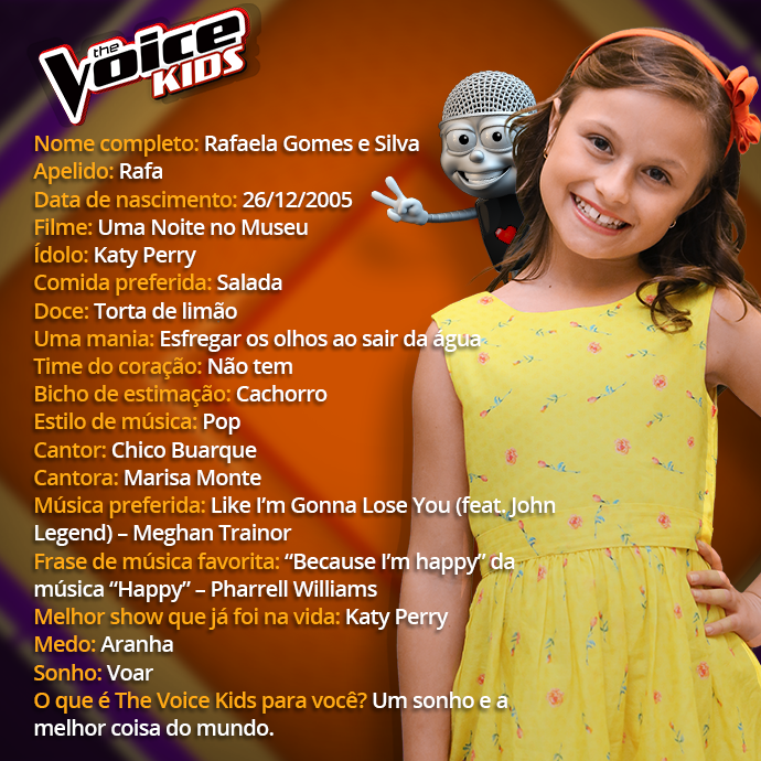The Voice Kids Descubra Curiosidades Sobre Rafa Gomes Bastidores Gshow