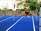 Estudante vira atleta olímpico por um dia e testa pista de velocistas