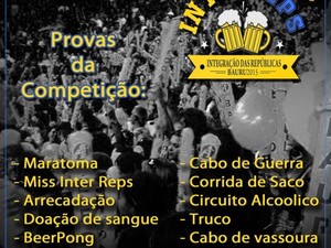 Folder mostra propaganda das competições na festa (Foto: Reprodução / facebook)
