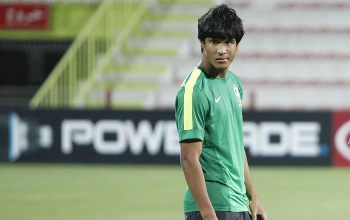 Matheus Índio, na seleção brasileira sub-17, nos Emirdos Árabes (Foto: Rafael Ribeiro / CBF)