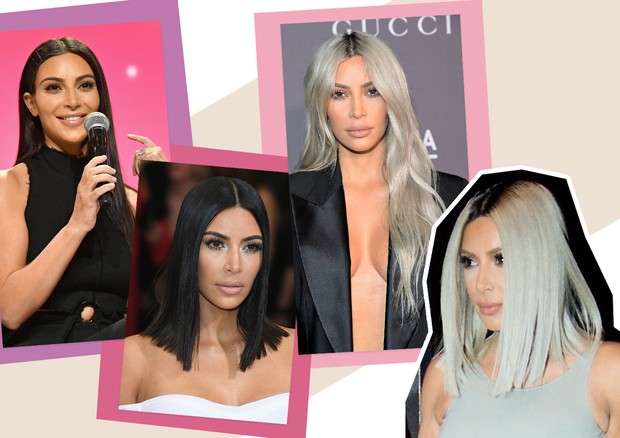 Mudança de cabelo - Kim Kardashian (Foto: Slaven Vlasic/Dia Dipasupil/Charley Gallay/Getty Images e BACKGRID)