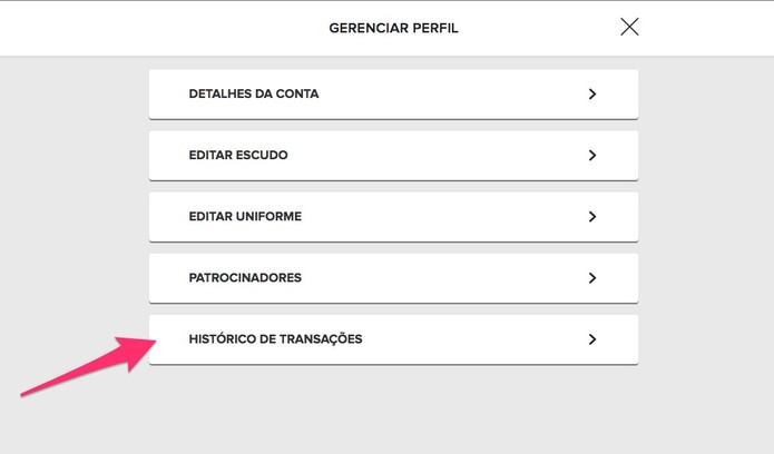 Clique na opção Histórico de transições (Foto: Reprodução/Lucas Mendes)
