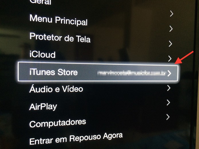 Acessando as configurações da iTunes Store (Foto: Reprodução/Marvin Costa)