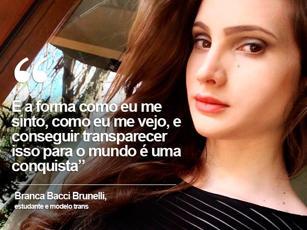 A trans Branca Brunelli espera ser vista como mulher um dia (Foto: Branca Bacci Brunelli / Arquivo pessoal)