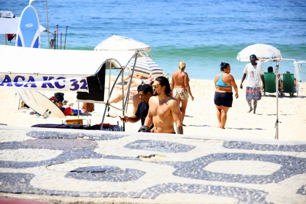 Jason Momoa, Khal Drogo em Game of Thrones, no Rio de Janeiro (Foto: Gabriel Reis / Ag. NewsExclusivo)