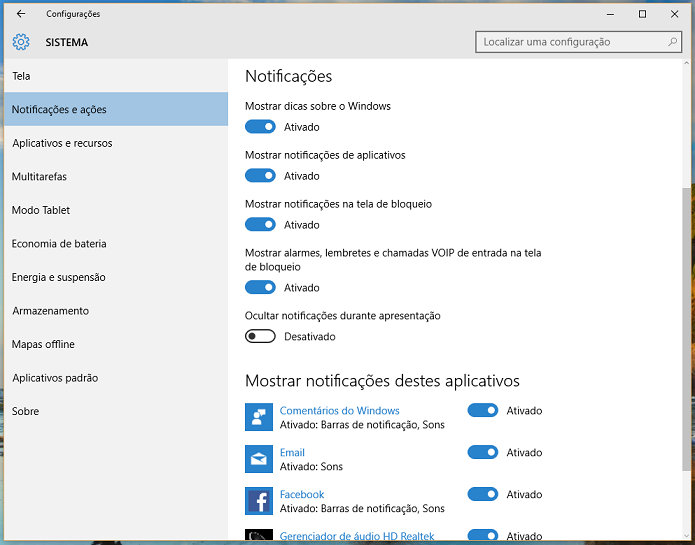 Você também pode definir quais apps deseja que apareçam (Foto: Reprodução/Thiago Barros)