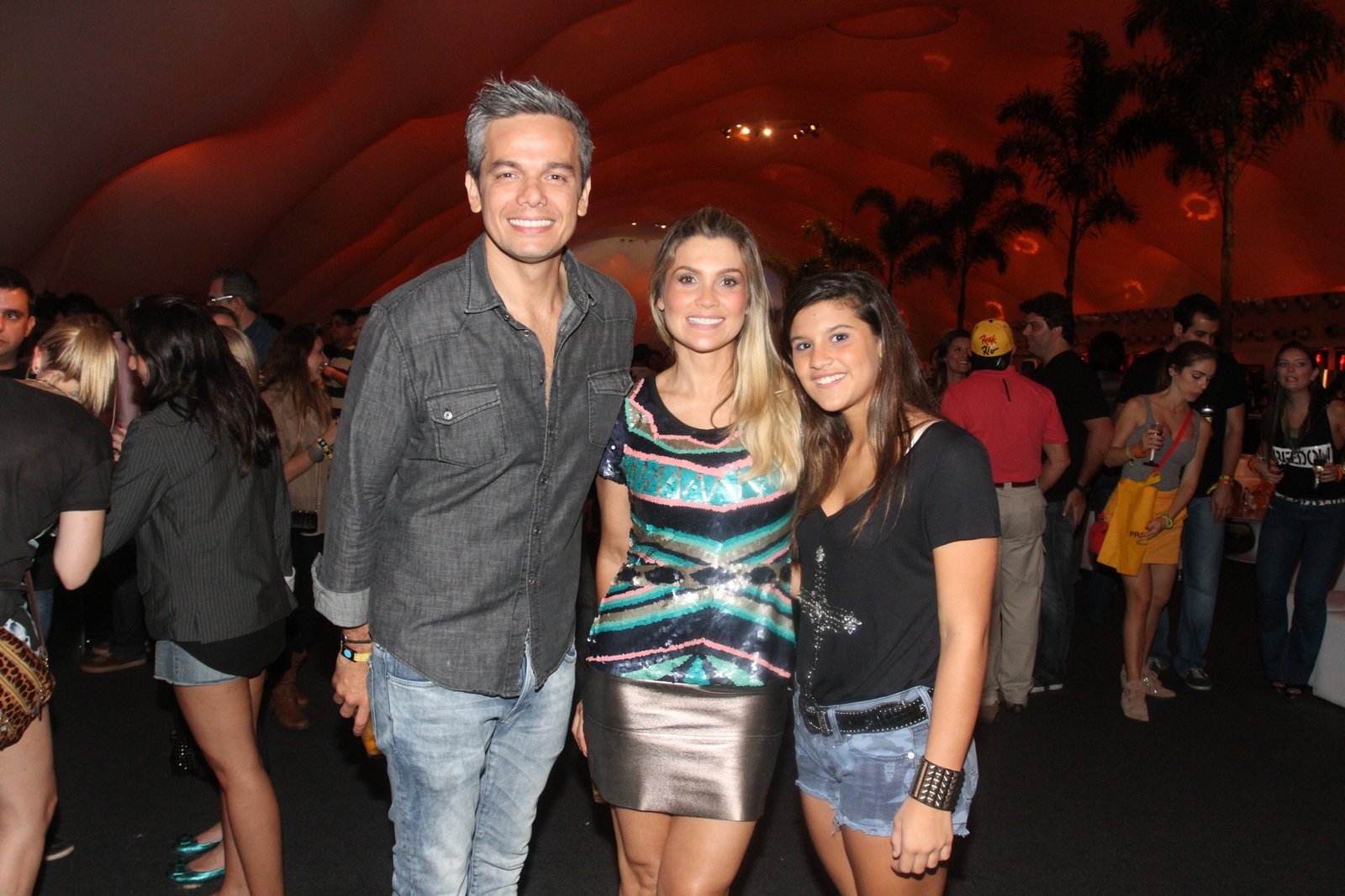 Giulia, Flavia Alessandra e Otaviano Costa (Foto: Sérgio Gallo /  Revista QUEM)