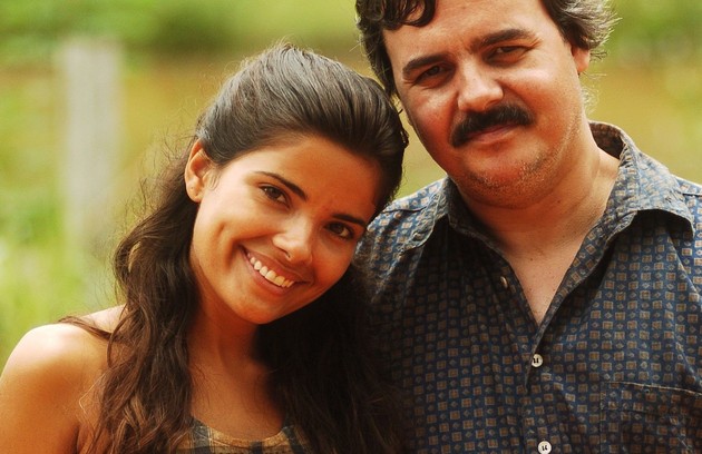 Com Cássio Gabus Mendes, seu par em 'Amazônia, de Galvez a Chico Mendes', série de Gloria Perez exibida em 2007 (FOTO: TV Globo)