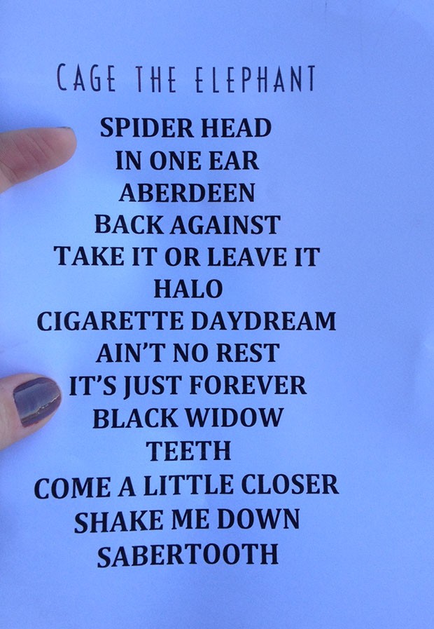 Setlist Cage The Elephant Lollapalooza Especiais MULTISHOW