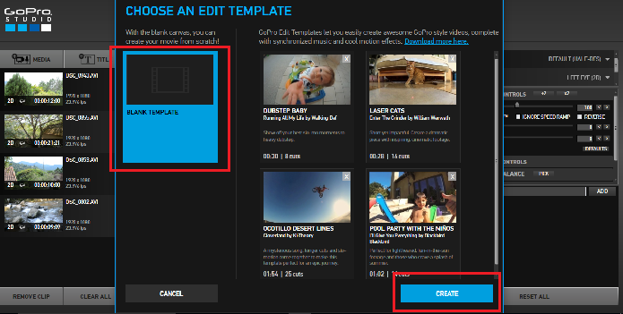 Criando vídeos o Studio, editor da GoPro para computadores (Reprodução/Luana Marfim)