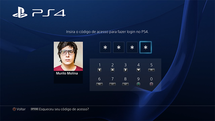 PlayStation 4: como configurar uma senha para o seu console (Foto: Reprodução/Murilo Molina)