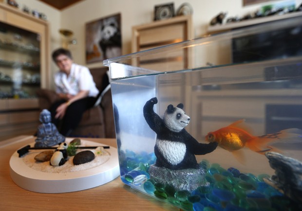Casal de 'loucos por panda' mora em Haccout, na Blgica (Foto: Yves Herman/Reuters)