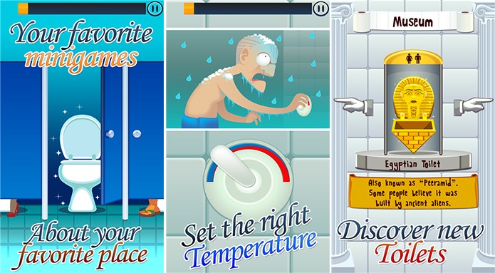 Toilet Time é um divertido jogo para WIndows Phone repleto de mini games engraçados (Foto: Divulgação/Windows Phone Store)