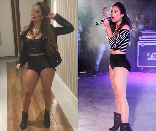 Antes e depois de Lexa (Foto: Reprodução/Instagram e Manuela Scarpa/Photo Rio News)