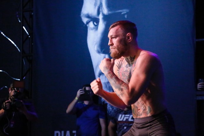 Conor McGregor treino aberto UFC 202 (Foto: Evelyn Rodrigues)