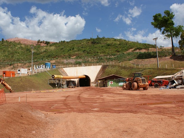 Entrada da nova mina subterrânea de Serra Pelada, na localidade de mesmo nome na cidade de Curionópolis, sul do Pará.(Foto: Vianey Bentes/TVGlobo) (Foto: Vianey Bentes/TV Globo)