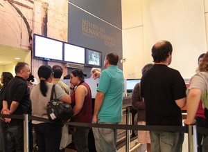 A abertura da exposição 'Mestres do Renascimento', realizada pelo Centro Cultural Banco do Brasil, em São Paulo (Foto:  Nathalia Cunha / Frame / Agência O Globo)