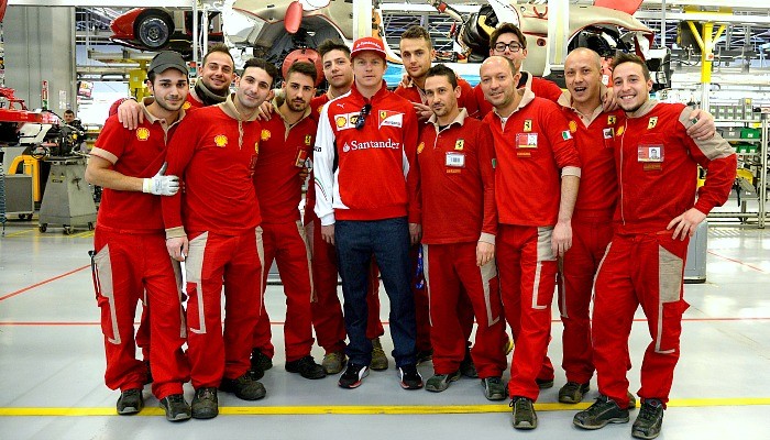 Kimi Raikkonen fábrica da Ferrari Maranello Itália