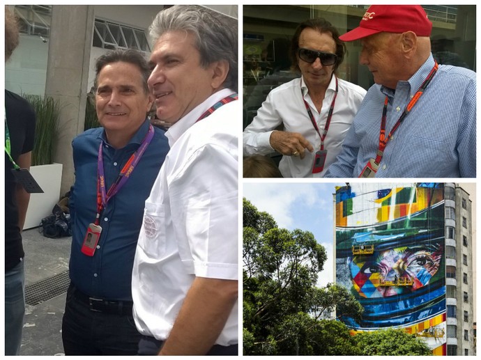 Campeões brasileiros marcaram presença durante o GP do Brasil 2015 (Foto: Montagem sobre fotos de Túlio Moreira e Divulgação)