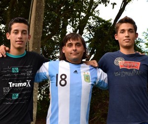 Pai apaixonado pela Argentina coloca nome de filhos de Diego Maradona e Gabriel Batistura (Foto: Nikolas Capp/ Globoesporte.com)