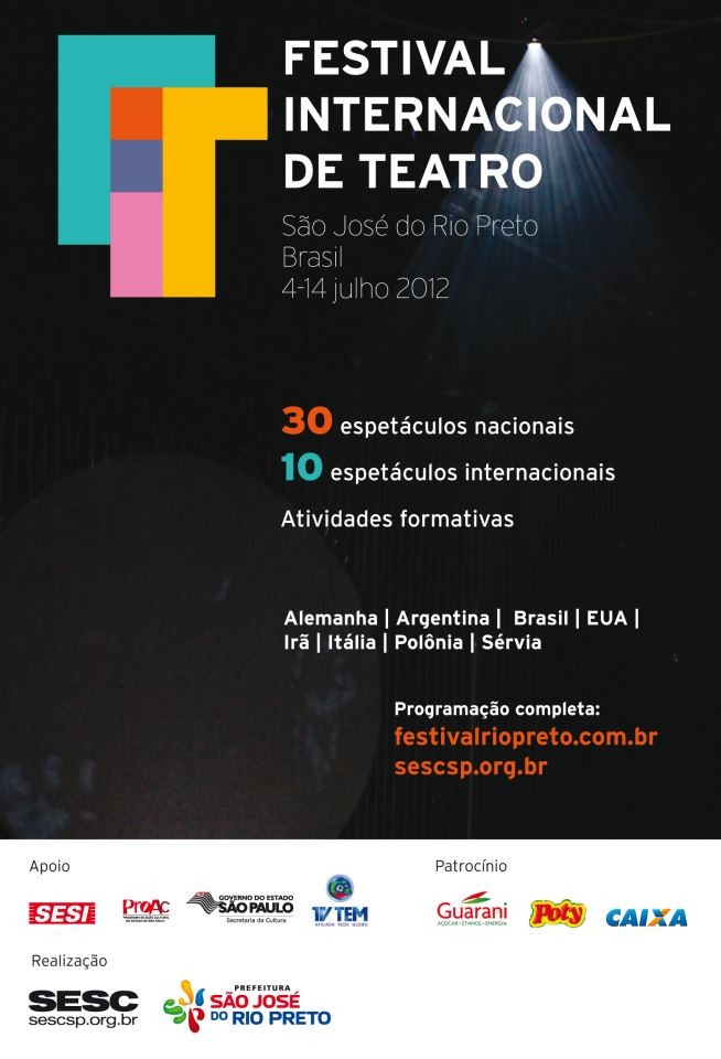 Cartaz FIT - Festival Internacional de Teatro de Rio Preto (Foto: Divulgação )